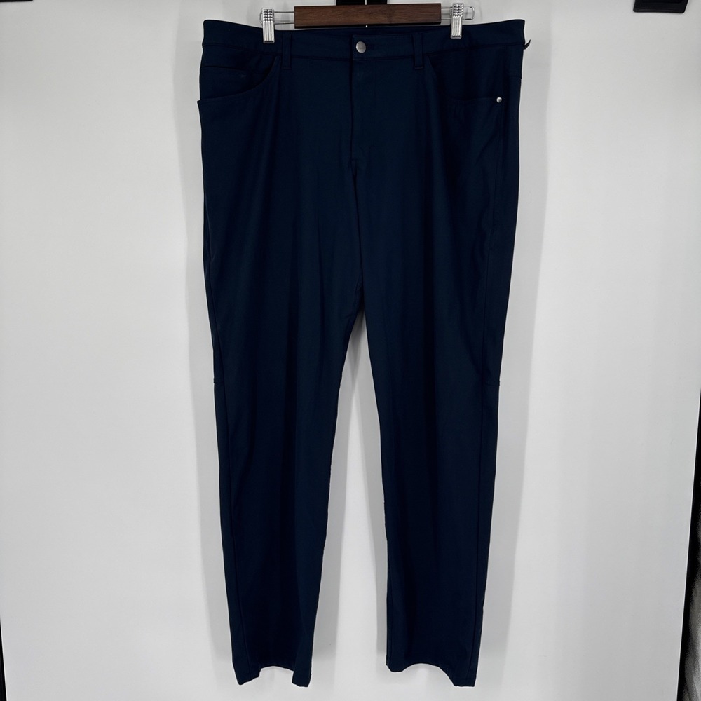 Lululemon ABC Classic-Fit 5 Pocket Pant Mens 38 Warpstreme Blue Golf Performance